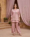 K 1302 By Naisha Chinon Handwork Fancy Co Ord Set 